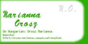 marianna orosz business card